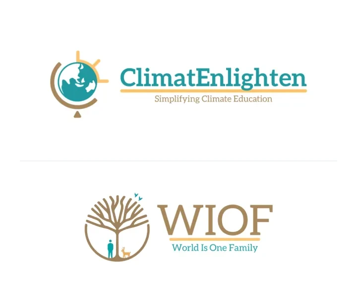 ClimatEnlighten and WIOF's new logos, one above the other