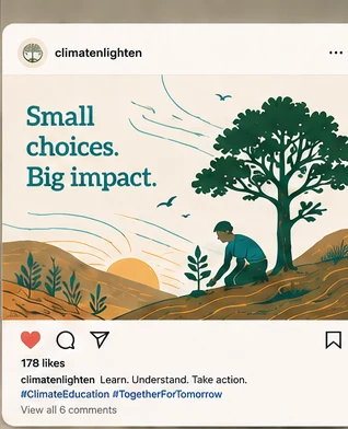 ClimatEnlighten instagram post concept
