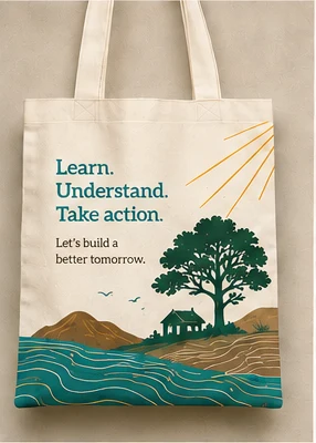 ClimatEnlighten tote bag concept